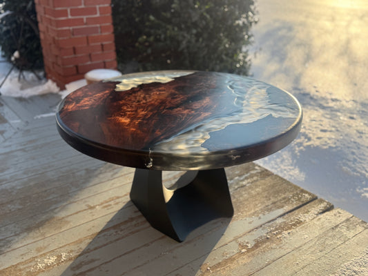 Redwood Resin Table