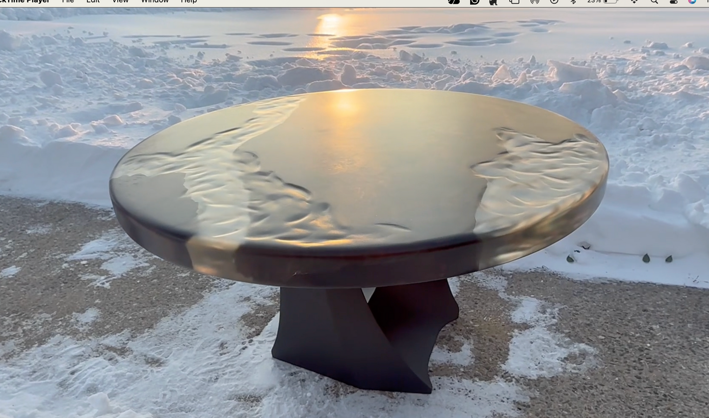Redwood Resin Table