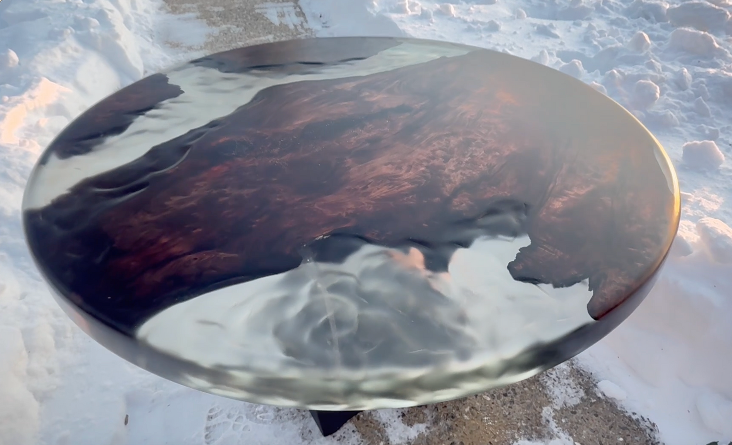Redwood Resin Table